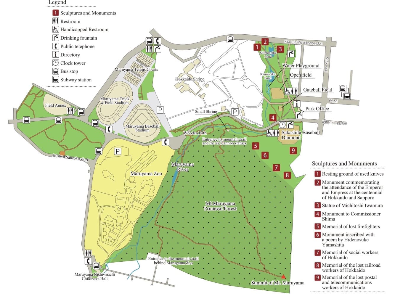 Maruyama Park map